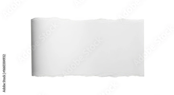 Obraz Torn white paper sheet isolated on transparent background
