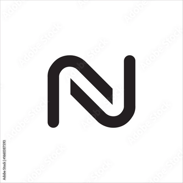 Obraz  N Letter Logo Design