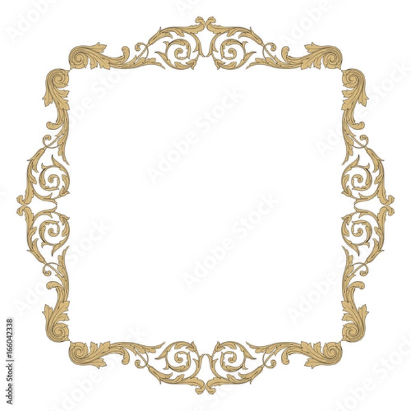 Obraz Vintage baroque ornament element