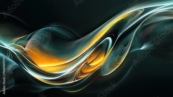 Fototapeta Abstract design with flowing shapes