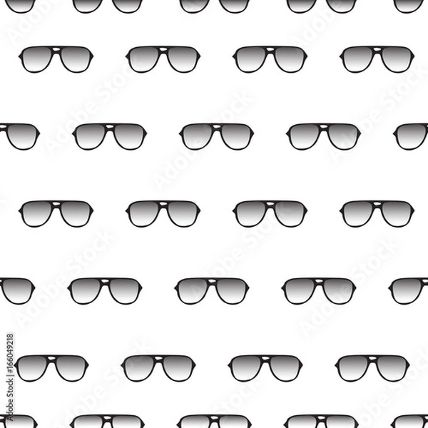 Fototapeta Seamless pattern with hand drawn glasses