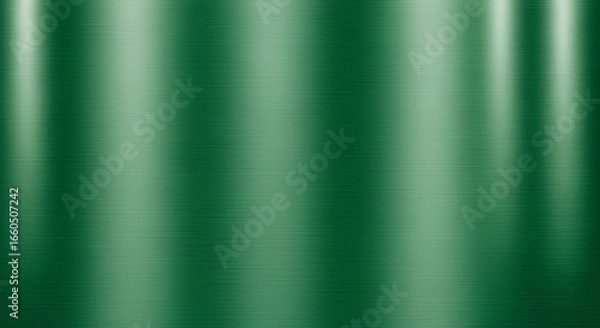 Obraz Green brushed metal texture background with vertical light reflections