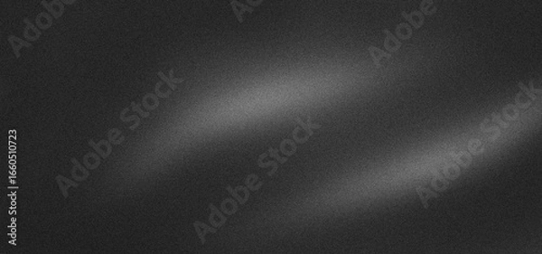 Fototapeta Black white grainy background, monochrome gray noisy texture dark grunge banner, header poster cover backdrop design