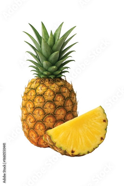 Fototapeta pineapple on white