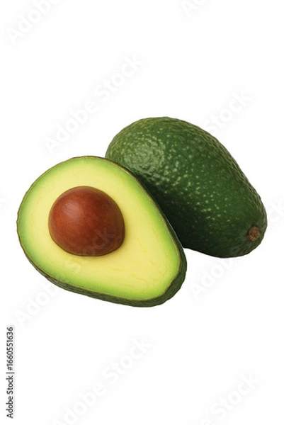 Obraz avocado on a white background