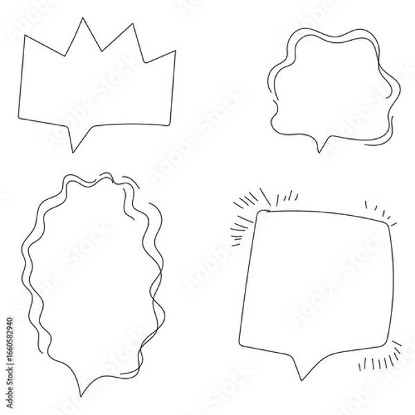 Fototapeta set of speech bubbles