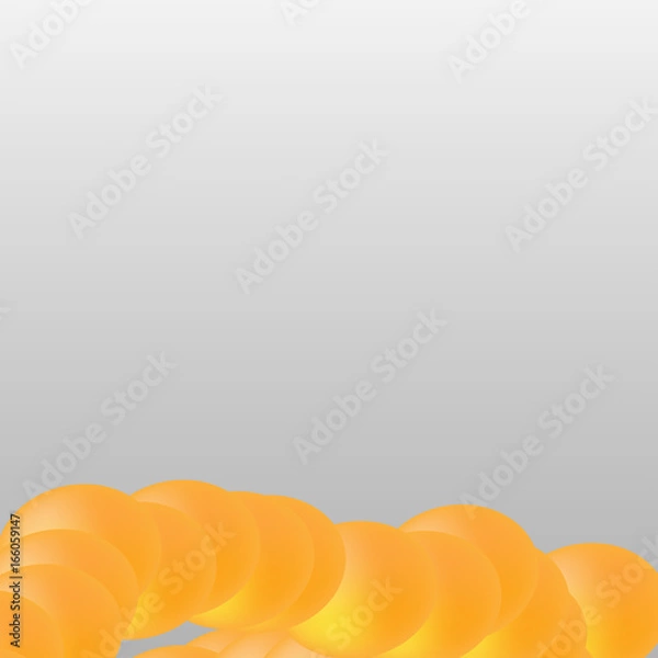 Obraz orange circle shape on white grey background