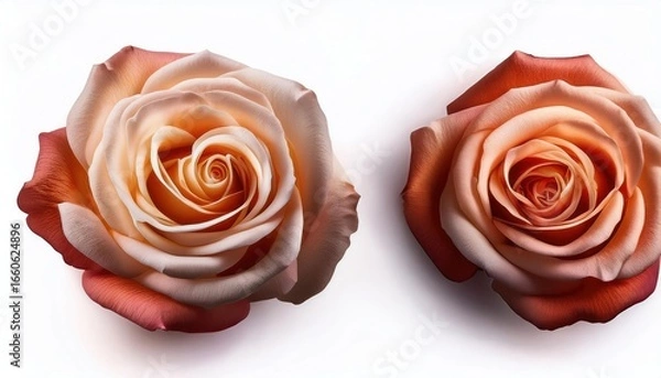Fototapeta Beautiful Rose Flower on White Background - High-Resolution Isolated Rose Image