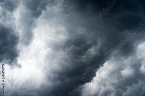 Fototapeta rain cloud, storm cloud before a thunder storm Background