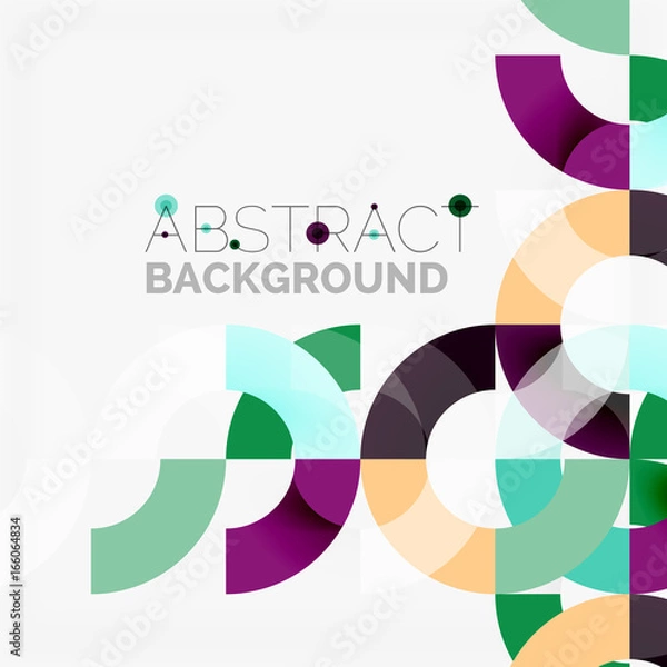 Fototapeta Colorful rings on grey background, modern geometric pattern design