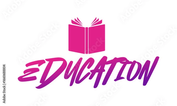 Fototapeta Education book idea symbol or banner design. Vector Eps
