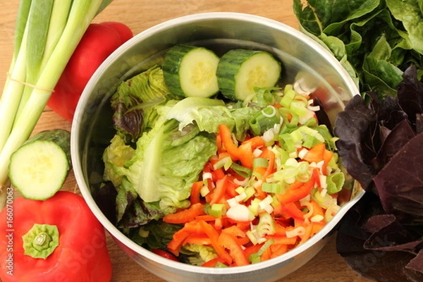 Fototapeta Salat gemischt