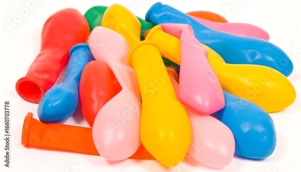Fototapeta Colorful balloons clustered together