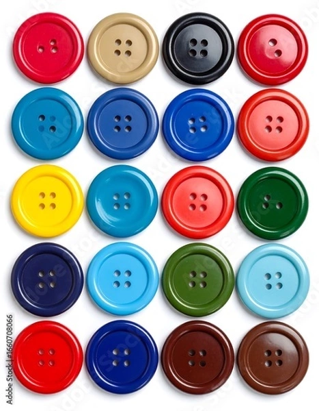 Fototapeta Colorful buttons in a grid pattern