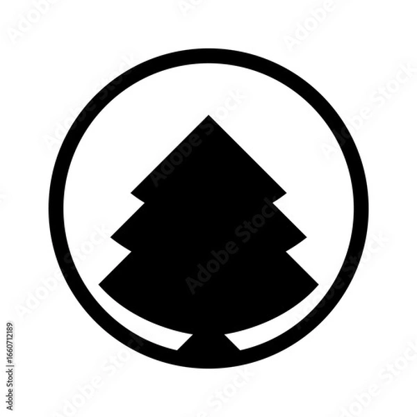 Fototapeta simple and elegant beautiful pine tree logo