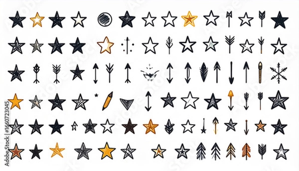 Obraz Abstract Marker Icons Bundle