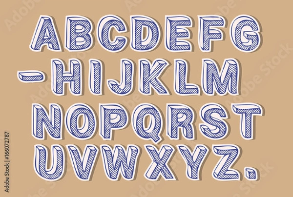 Obraz Paper Letters Font