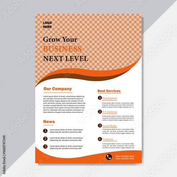 Obraz Modern Simple and Clean Flyer Design.