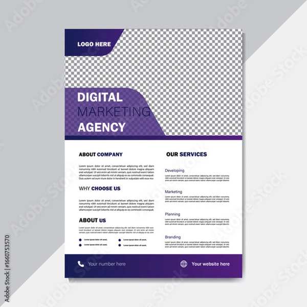 Obraz Simple and Clean Flyer Design.