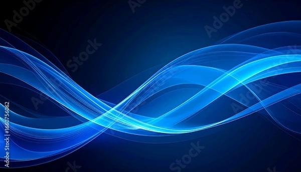 Obraz Abstract Blue Wave Background. (7)