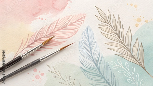 Obraz feather and ink