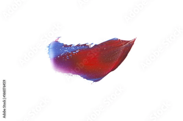 Obraz Red blue swab with watercolor