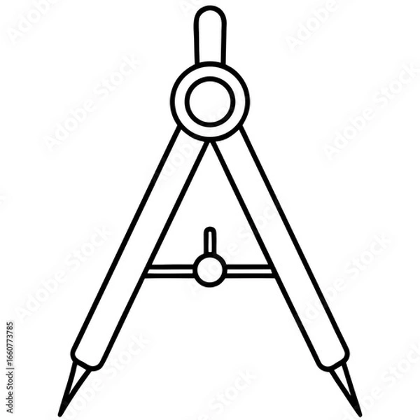 Fototapeta Minimal Compass Vector