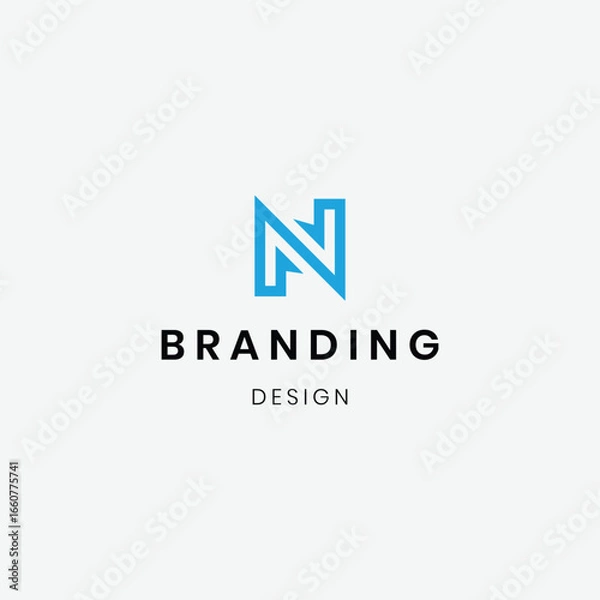 Fototapeta Letter N logo design vector