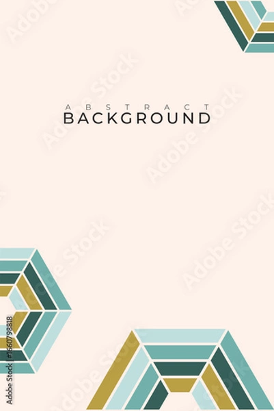 Fototapeta Abstract background with hexagon pattern, with copy space