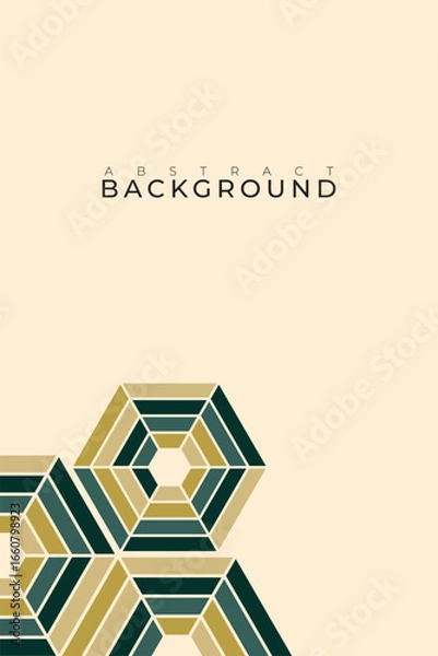Fototapeta Abstract background with hexagon pattern, with copy space