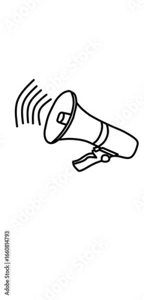 Obraz vector illustration of a megaphone