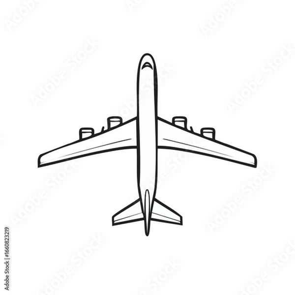 Obraz airplane on a white background