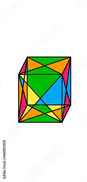 Obraz abstract colorful geometric shapes