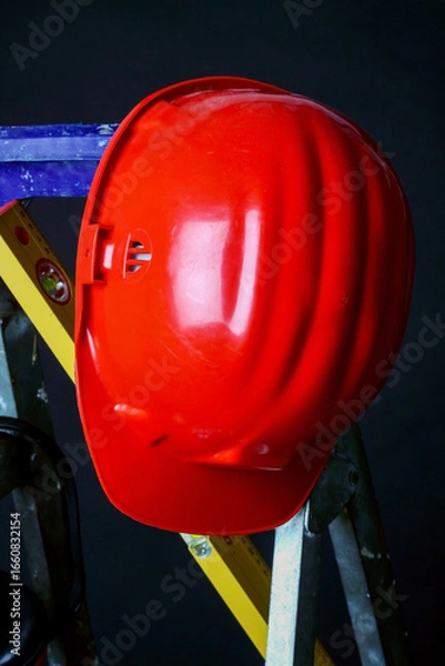 Obraz red safety helmet