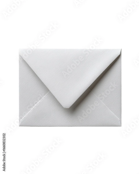 Fototapeta Blank white envelope, top view
