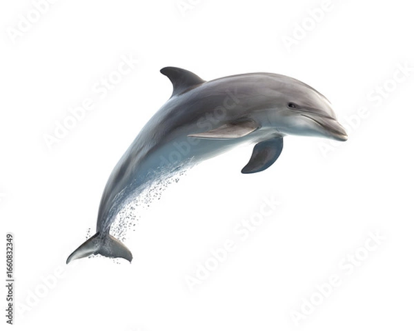 Obraz A dolphin leaps out of the water in an energetic display