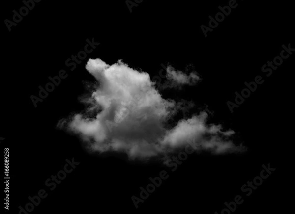 Obraz white cloud on black