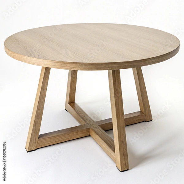 Obraz wooden table isolated on white background ideal for furniture design and product photography