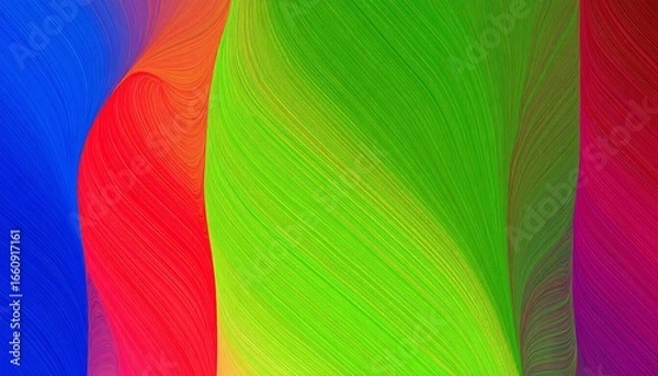Fototapeta Vibrant color abstract waves