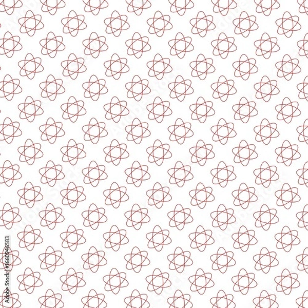 Fototapeta Background of seamless patterns of scientific atomic symbols, electrons in chemistry, chemical compounds.