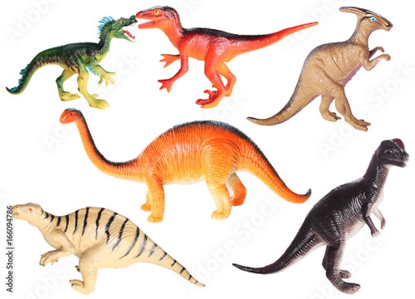 Fototapeta plastic toys dinosaurs