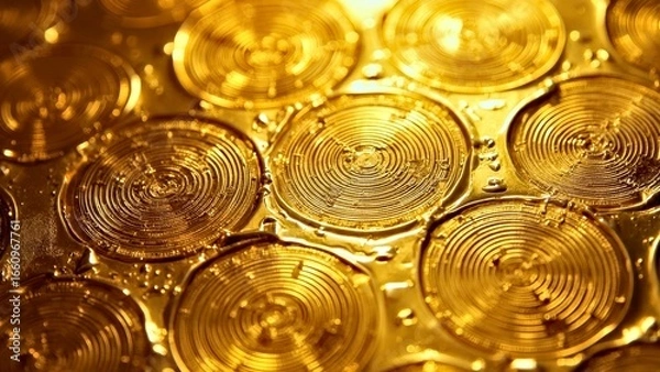 Fototapeta Golden circular object artistic image