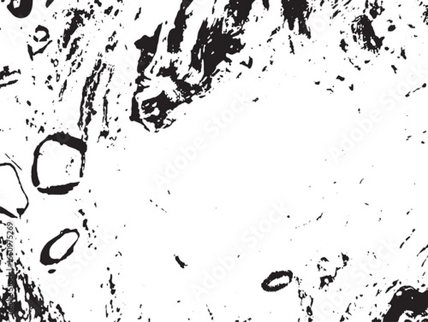 Obraz Black and White Abstract Grunge Texture Vector Background