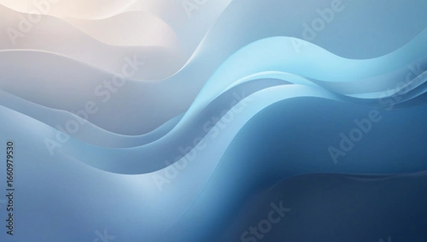 Fototapeta Abstract blue waves background wallpaper design modern light gradient smooth elegant backdrop artistic