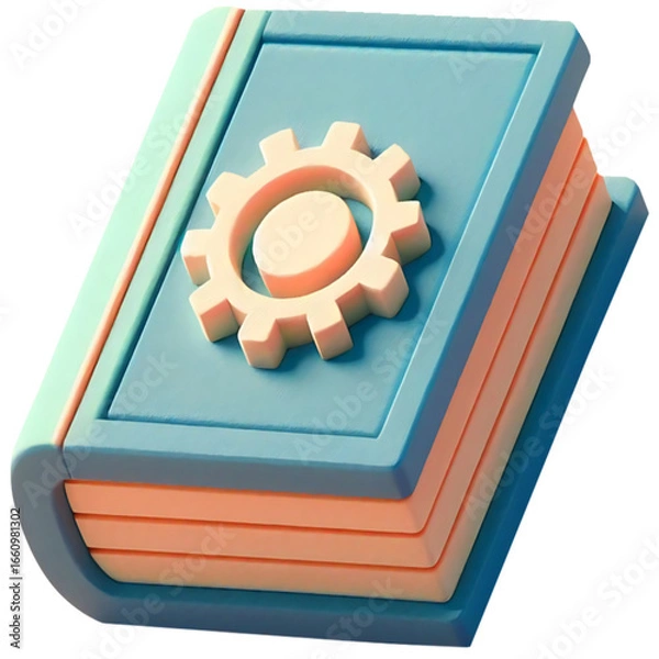 Obraz icon book gear 