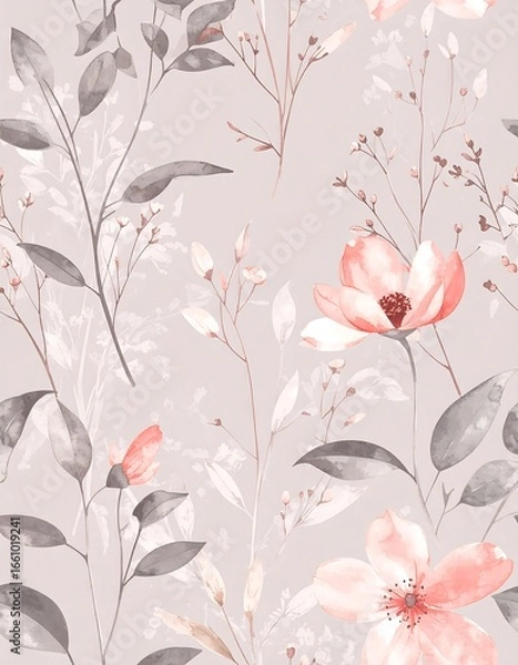 Obraz Delicate floral pattern (9)