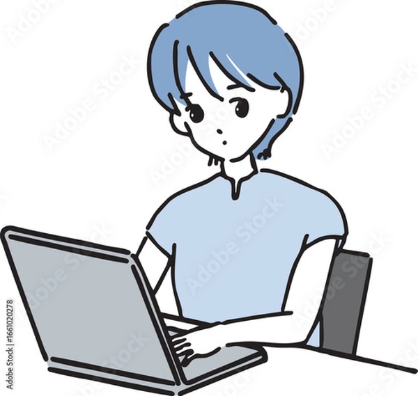 Obraz パソコン女子