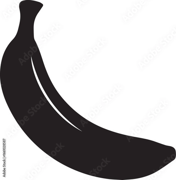Obraz banana silhouette vector