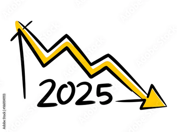 Fototapeta down fall red arrow graph falling down concept of loss market crash transparent png background.
