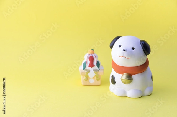 Obraz 正月用の犬の置物